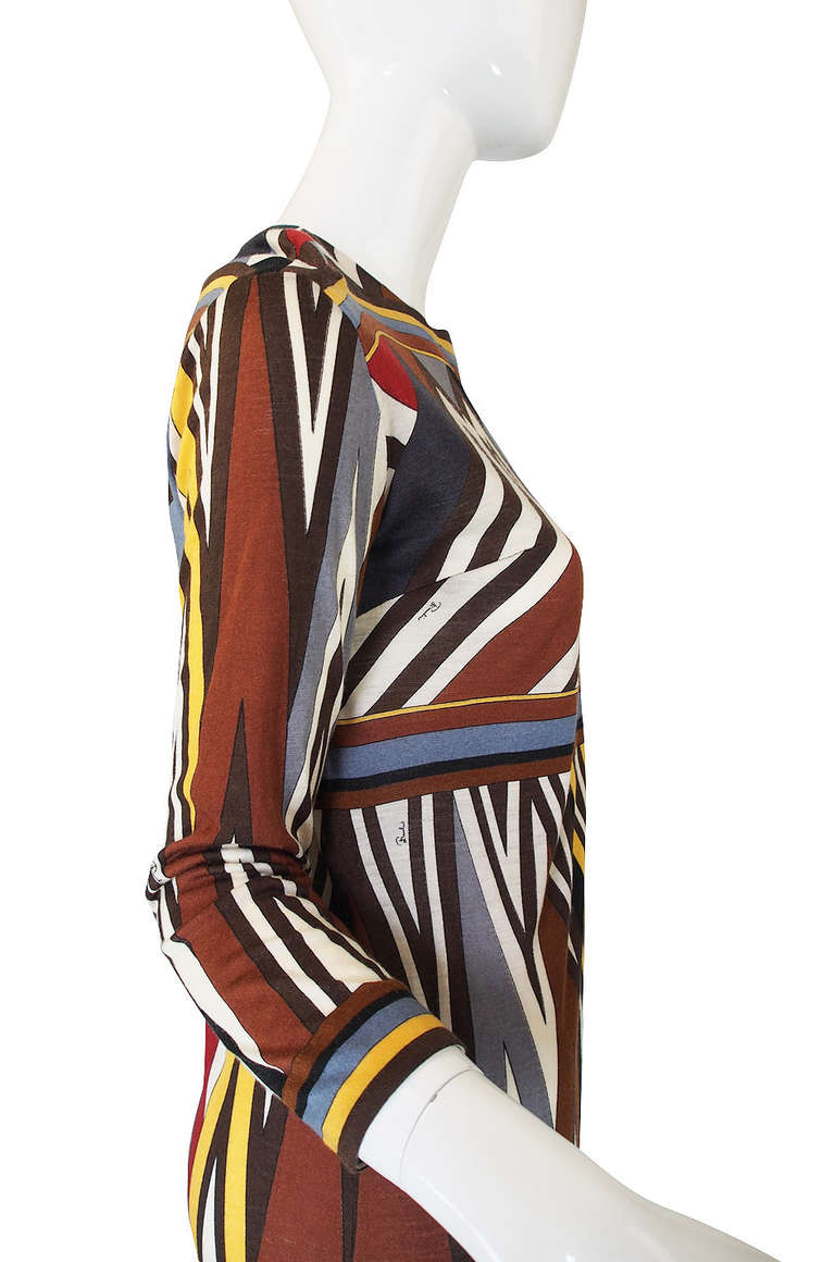 1960s Emilio Pucci Fine Silk & Cashmere Dress 2