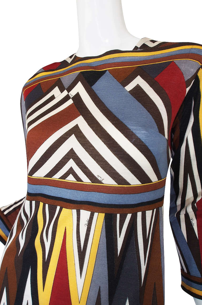 1960s Emilio Pucci Fine Silk & Cashmere Dress 3