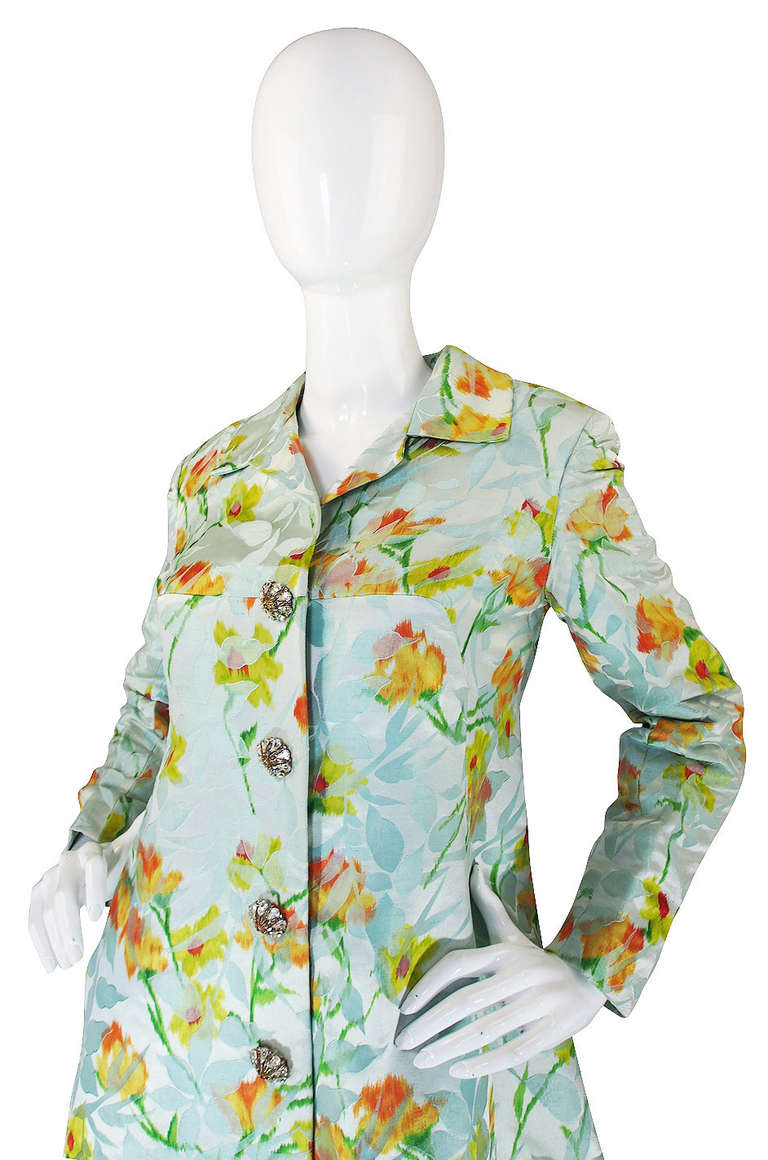 Women's 1960s Wonderful Kiki Hart Silk Brocade Coat