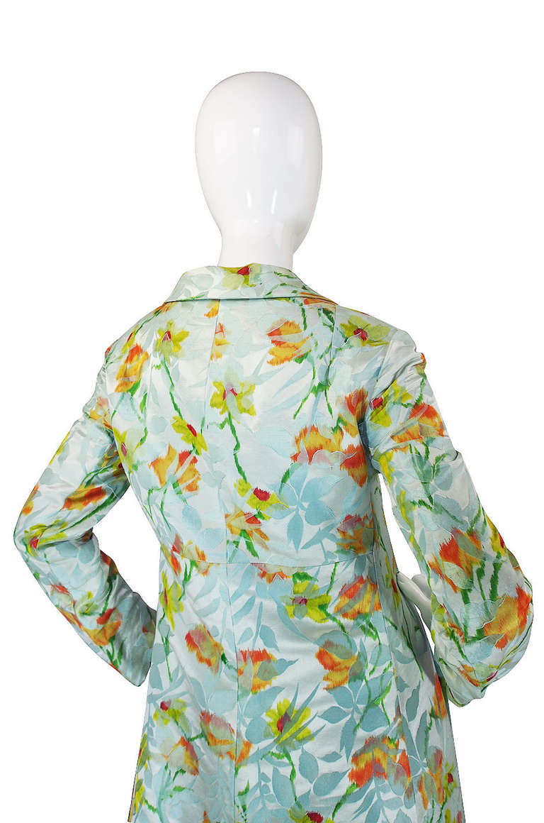1960s Wonderful Kiki Hart Silk Brocade Coat 1