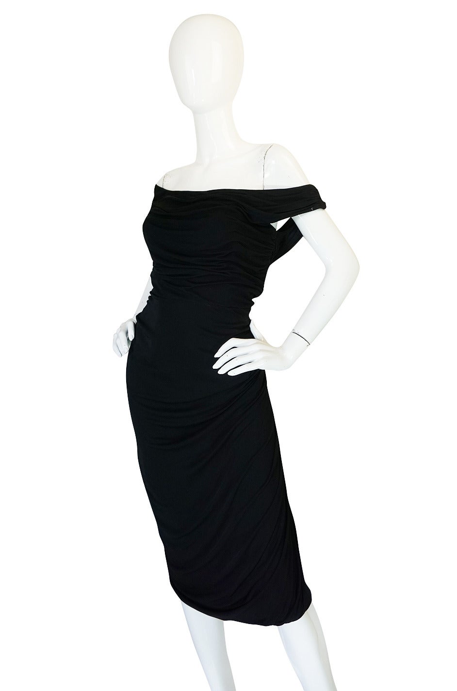 Extraordinary 1940s Ceil Chapman Attr Jersey Dress 2