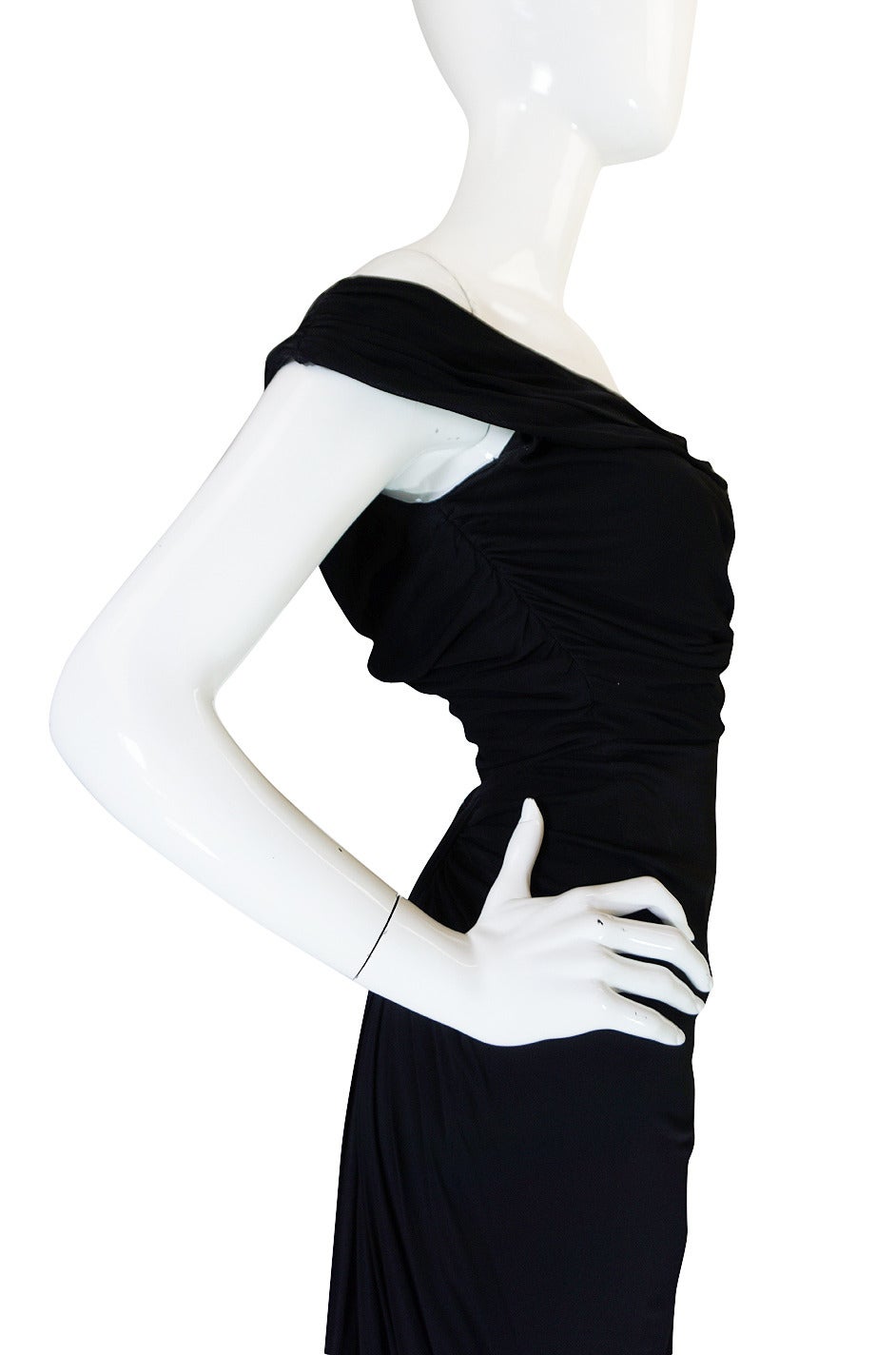 Women's Extraordinary 1940s Ceil Chapman Attr Jersey Dress