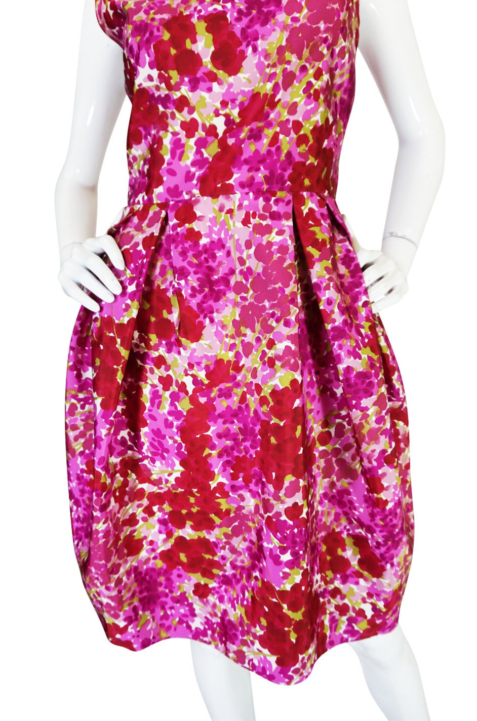 Recent NWT Christian Dior Pink Floral Silk Dress 3