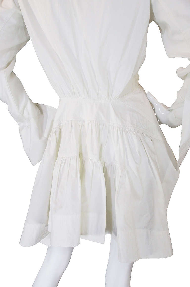 Recent Azzedine Alaia Crisp White Cotton Top 2