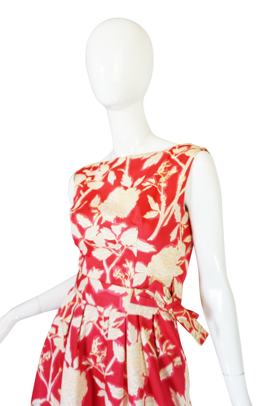 Women's Early 1960s Floral Print Christian Dior New York Dress