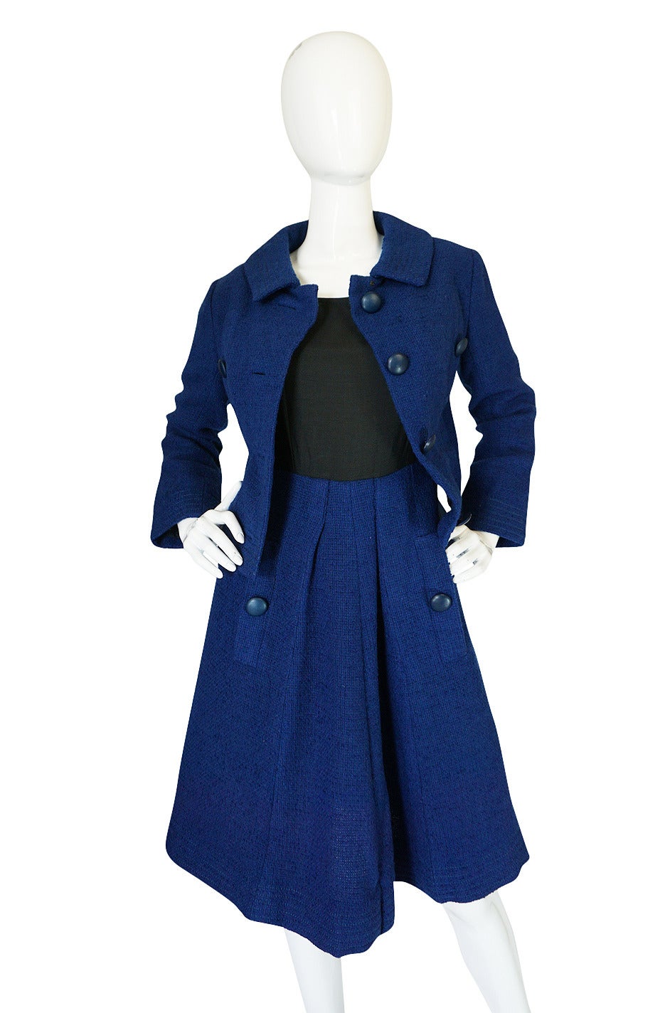1950s Rare Christian Dior for Japan Blue Suit 5