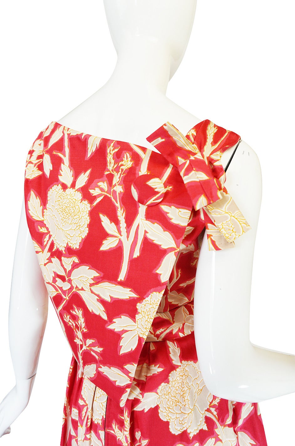 Early 1960s Floral Print Christian Dior New York Dress 1