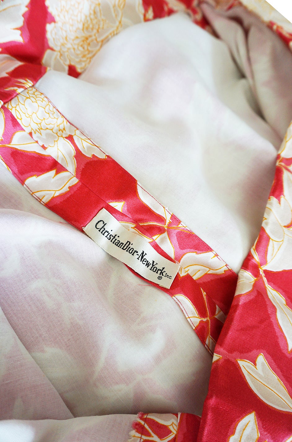 Early 1960s Floral Print Christian Dior New York Dress at 1stDibs