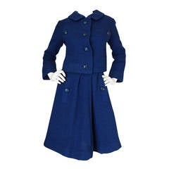 1950s Rare Christian Dior for Japan Blue Suit