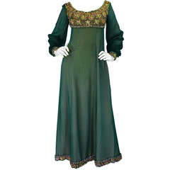 1960s Pierre Balmain Haute Couture Beaded Silk Dress 2