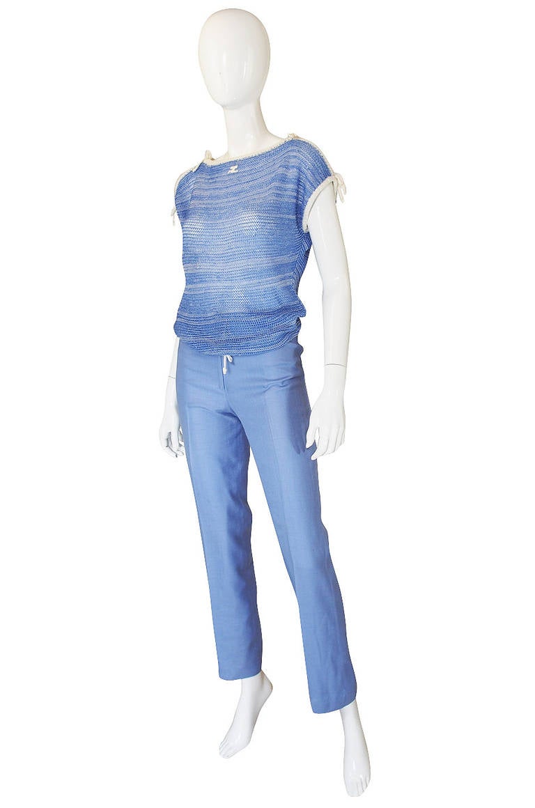 S/S 1978 Ad Campaign Courreges Sweater & Pant In Excellent Condition For Sale In Rockwood, ON