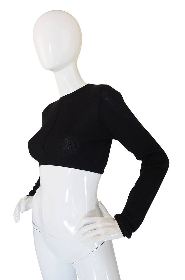 Recent Prada Cashmere Crop Top Sweater In Excellent Condition In Rockwood, ON