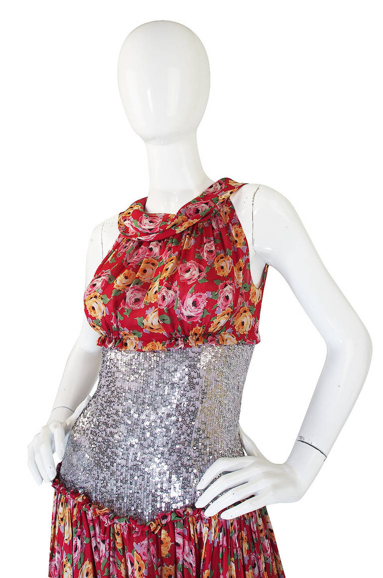 Women's 1990s Silk & Sequin Dolce and Gabbana dress For Sale