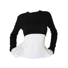 Recent Prada Cashmere Crop Top Sweater