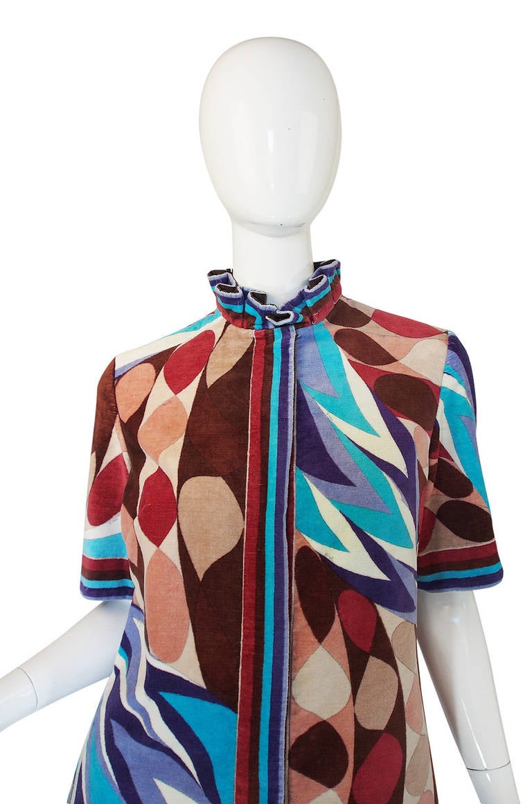 Women's 1960s Pucci Terry Cloth Mini Dress or Cover Up For Sale