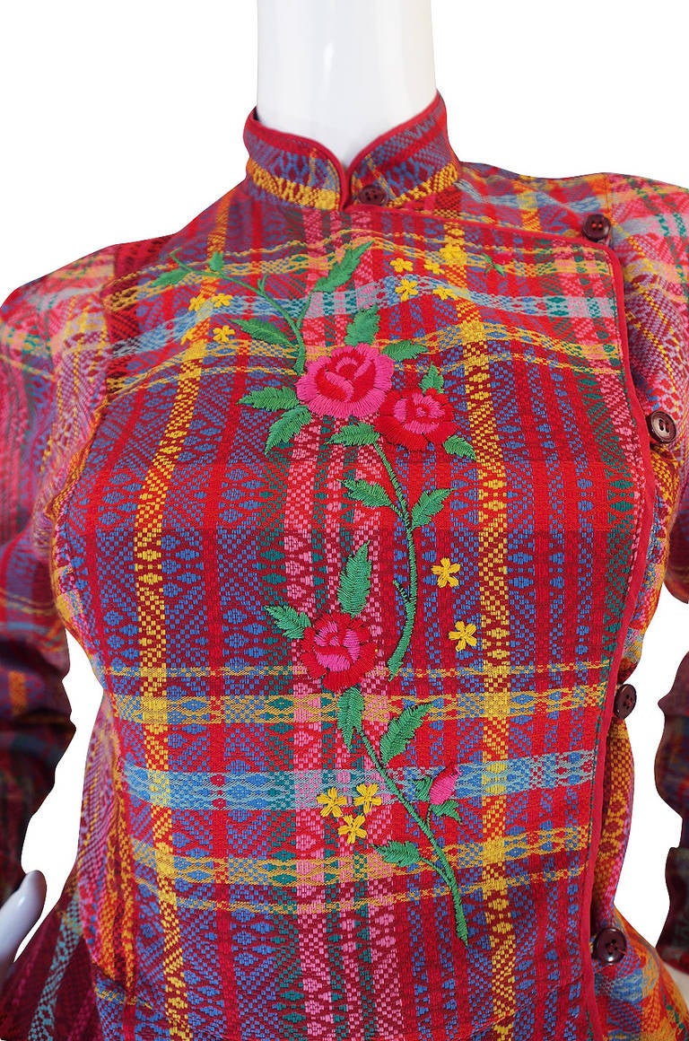 Rare 1970s Embroidered Exceptional Kenzo Suit For Sale 4
