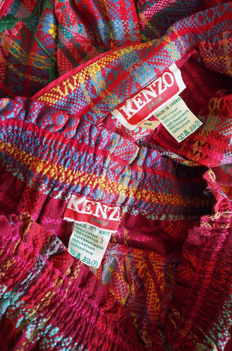 Rare 1970s Embroidered Exceptional Kenzo Suit For Sale 5