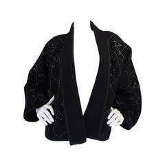 1970s Sequin Wool Yves Saint Laurent Jacket
