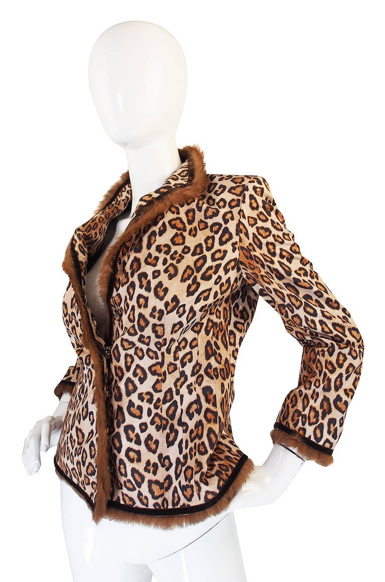 F2006 RTW McQueen Leopard and Fur Jacket In Excellent Condition For Sale In Rockwood, ON