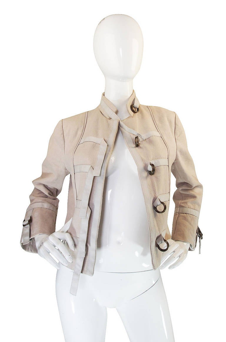 Recent Stella McCartney Buckle Hemp Jacket In Excellent Condition For Sale In Rockwood, ON