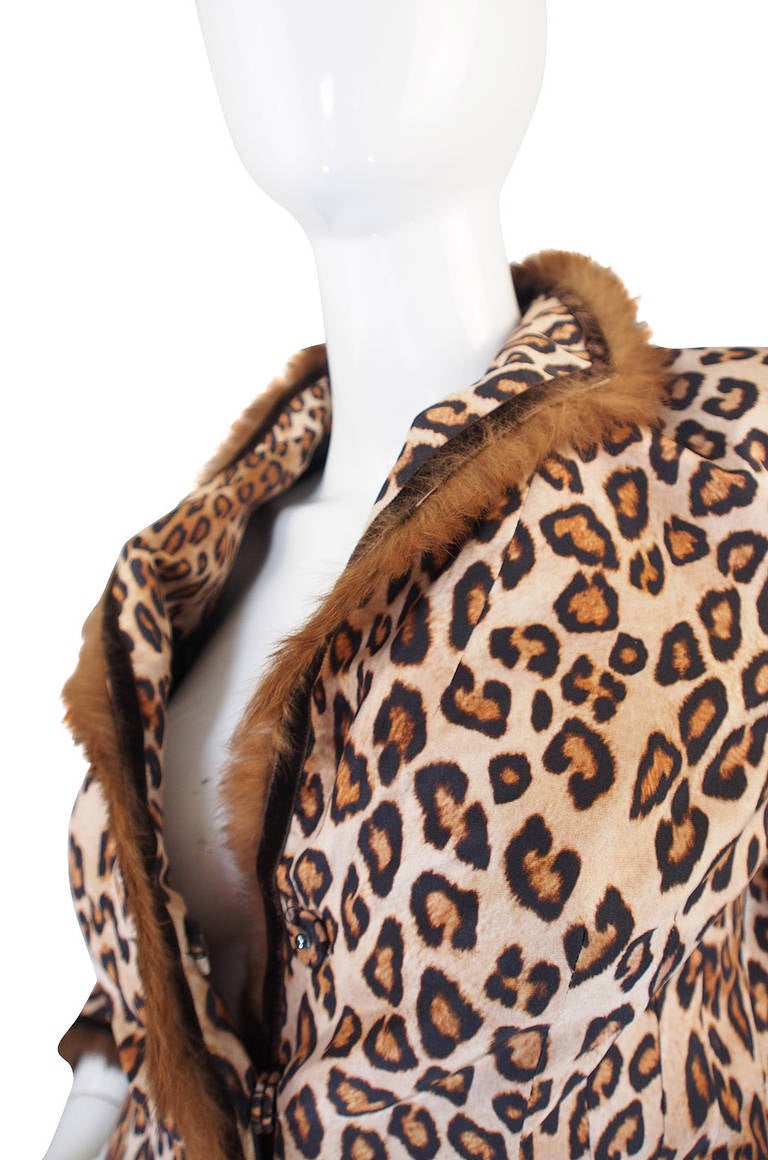 F2006 RTW McQueen Leopard and Fur Jacket For Sale 1