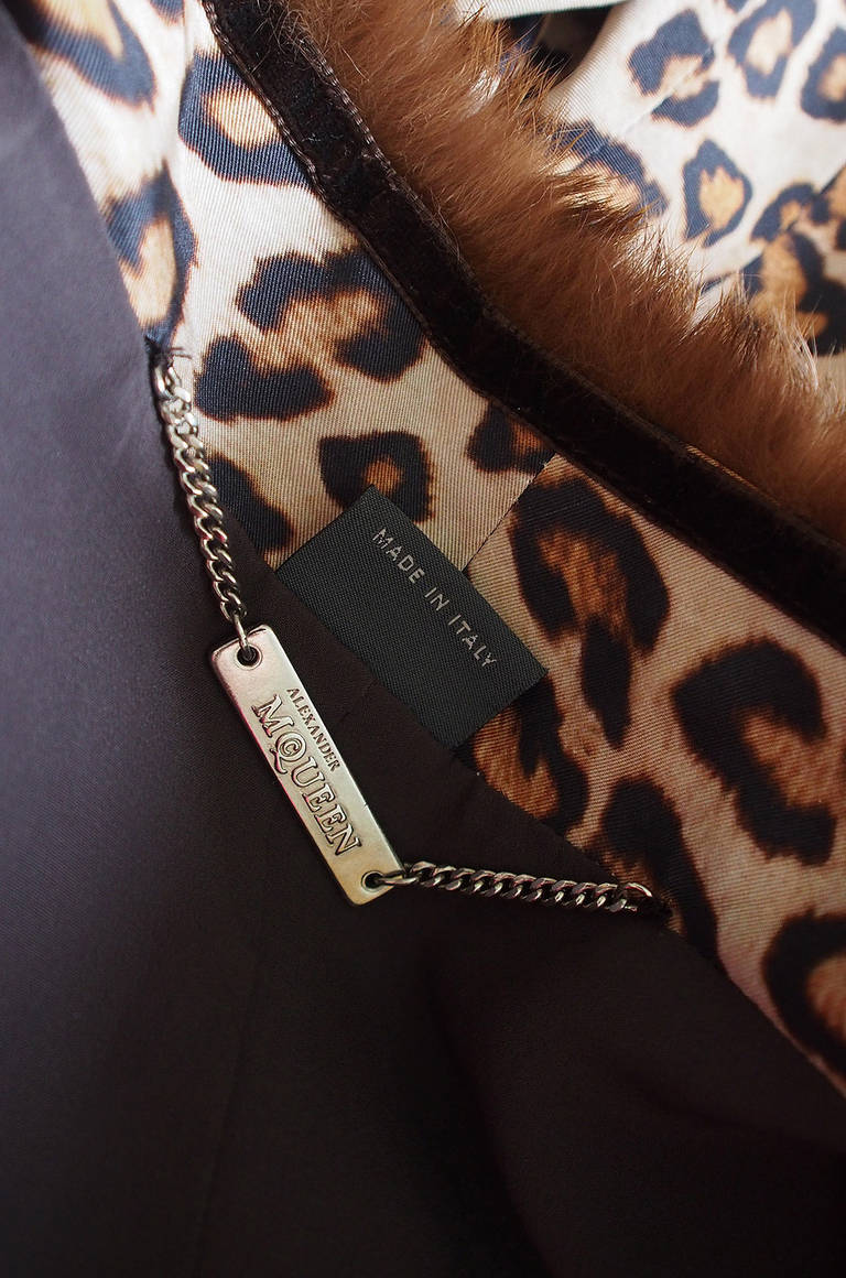 F2006 RTW McQueen Leopard and Fur Jacket For Sale 2