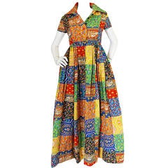 Museum Held 1960s Beene Bazaar Patchwork Dress 10