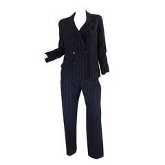 Vintage Amazing 1997 Striped Chanel Pant Suit