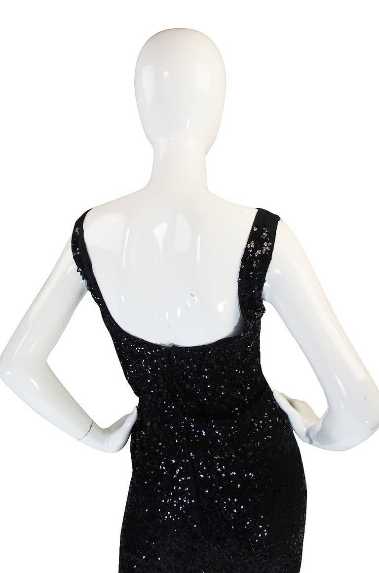 1950s Fine Sequin Ceil Chapman Wiggle Dress 1