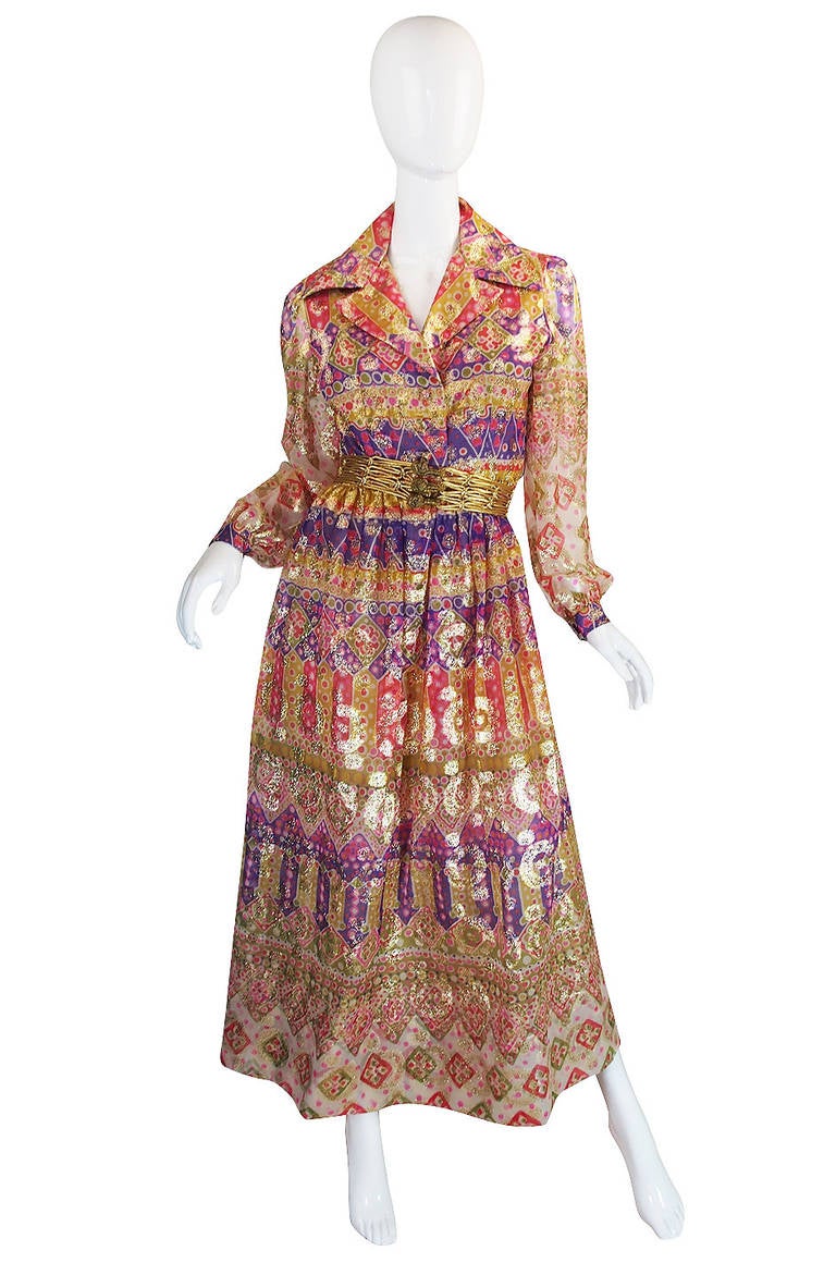 1970s Oscar de la Renta Silk Gypsy Set