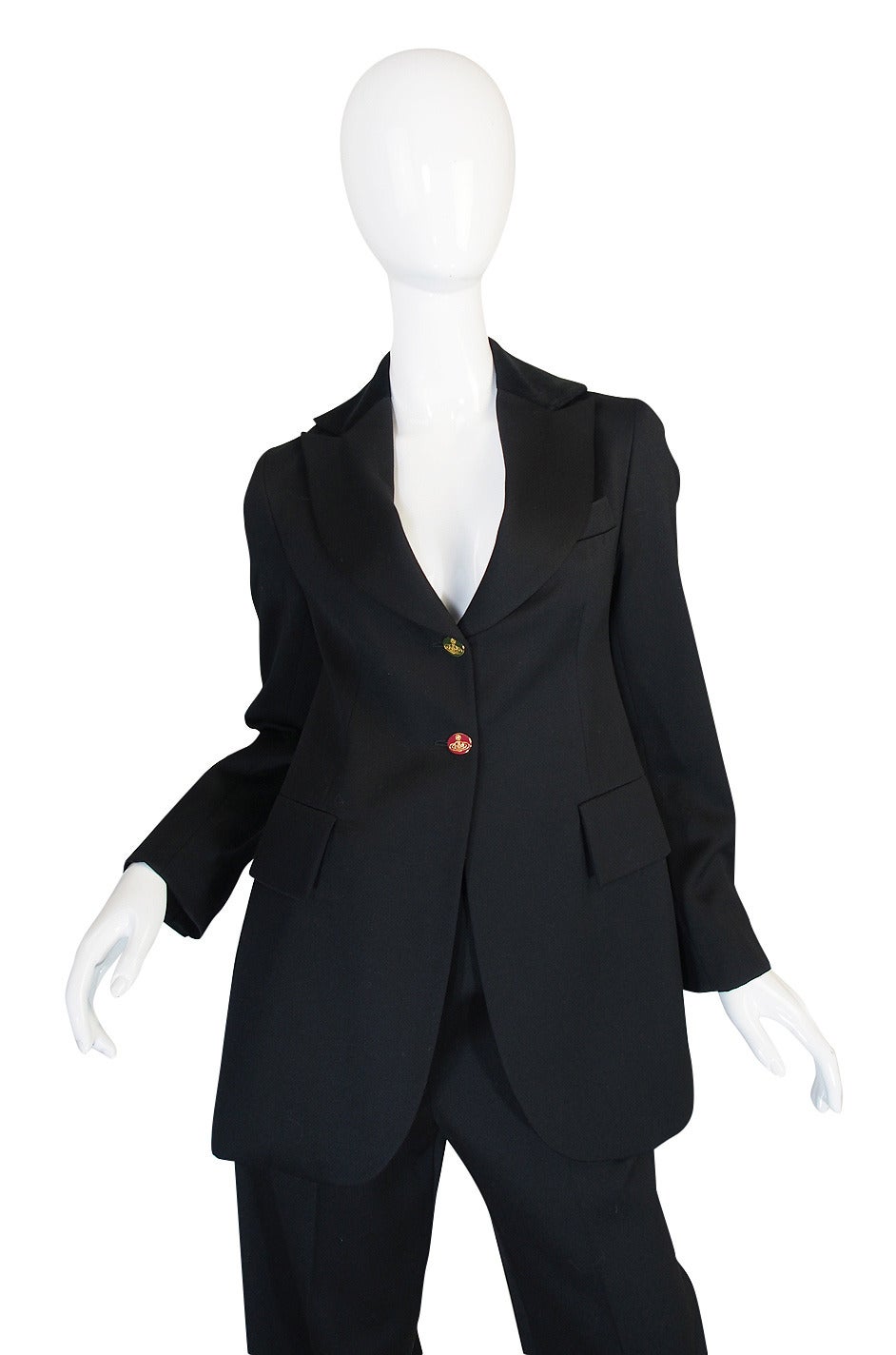 Women's Rare 1990s Vivienne Westwood Black Tuxedo Suit