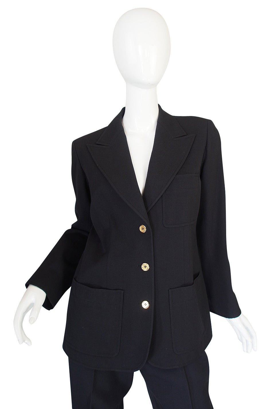 Rare Late 1960s Custom Yves Saint Laurent Suit In Excellent Condition In Rockwood, ON