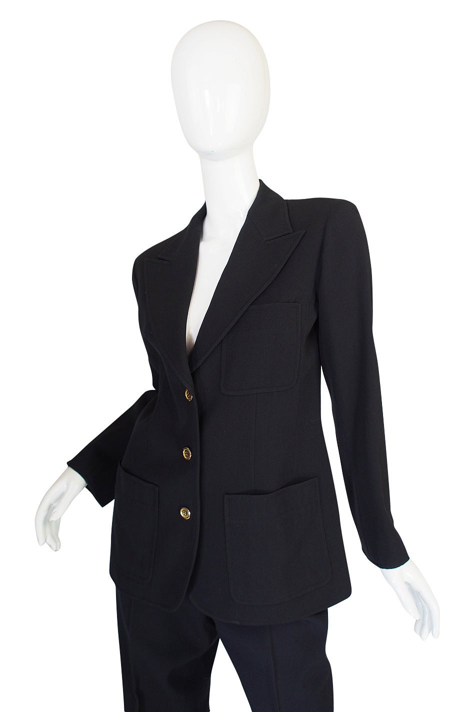 Women's Rare Late 1960s Custom Yves Saint Laurent Suit