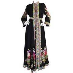 Exceptional Vintage Hand Embroidered Coat or Gown