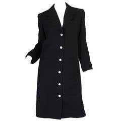 Chanel 96A Runway Coat Dress with Cabochon Buttons