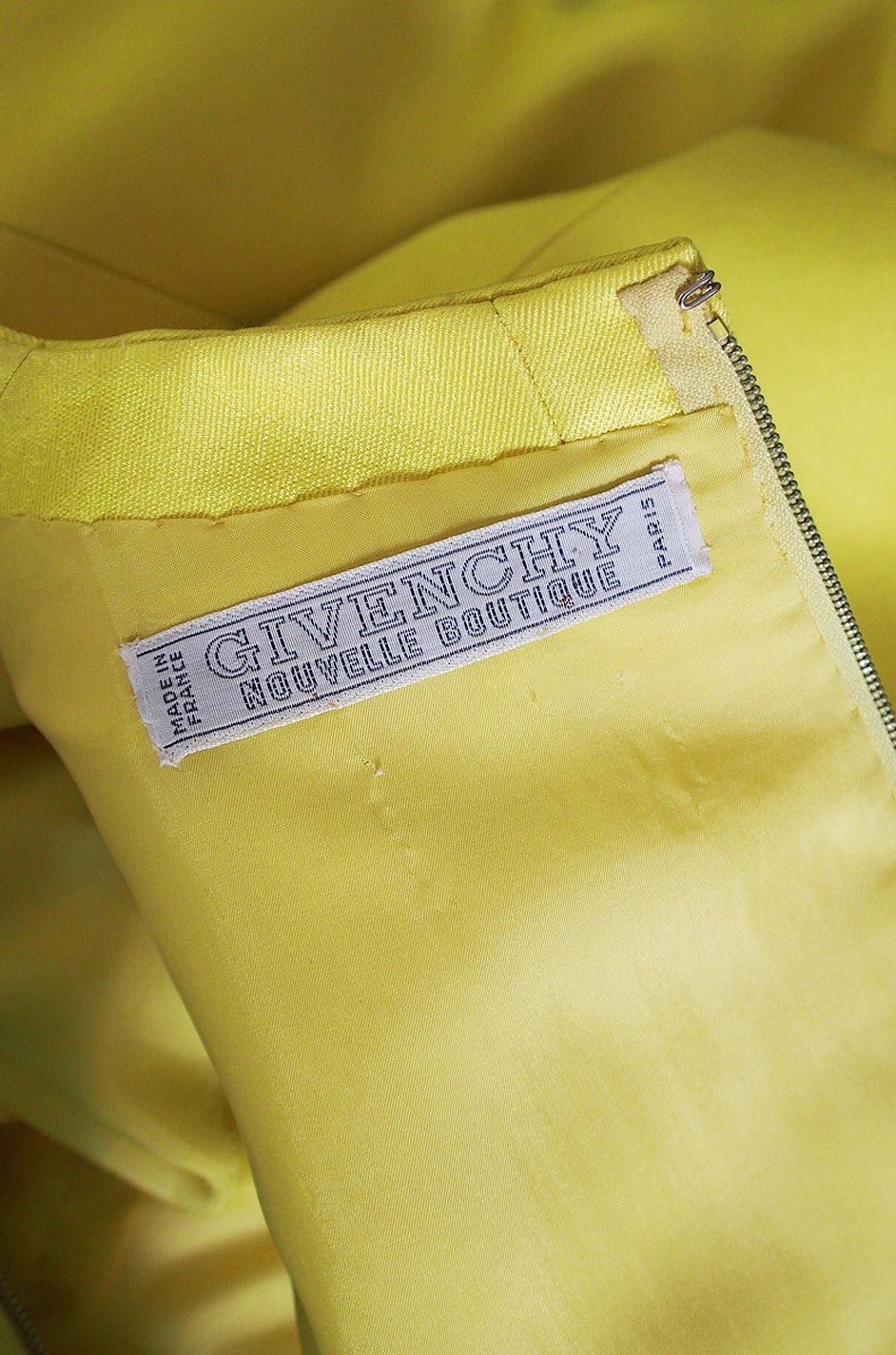 Rare 1960s Custom Sculptural Yellow Givenchy Gown at 1stDibs
