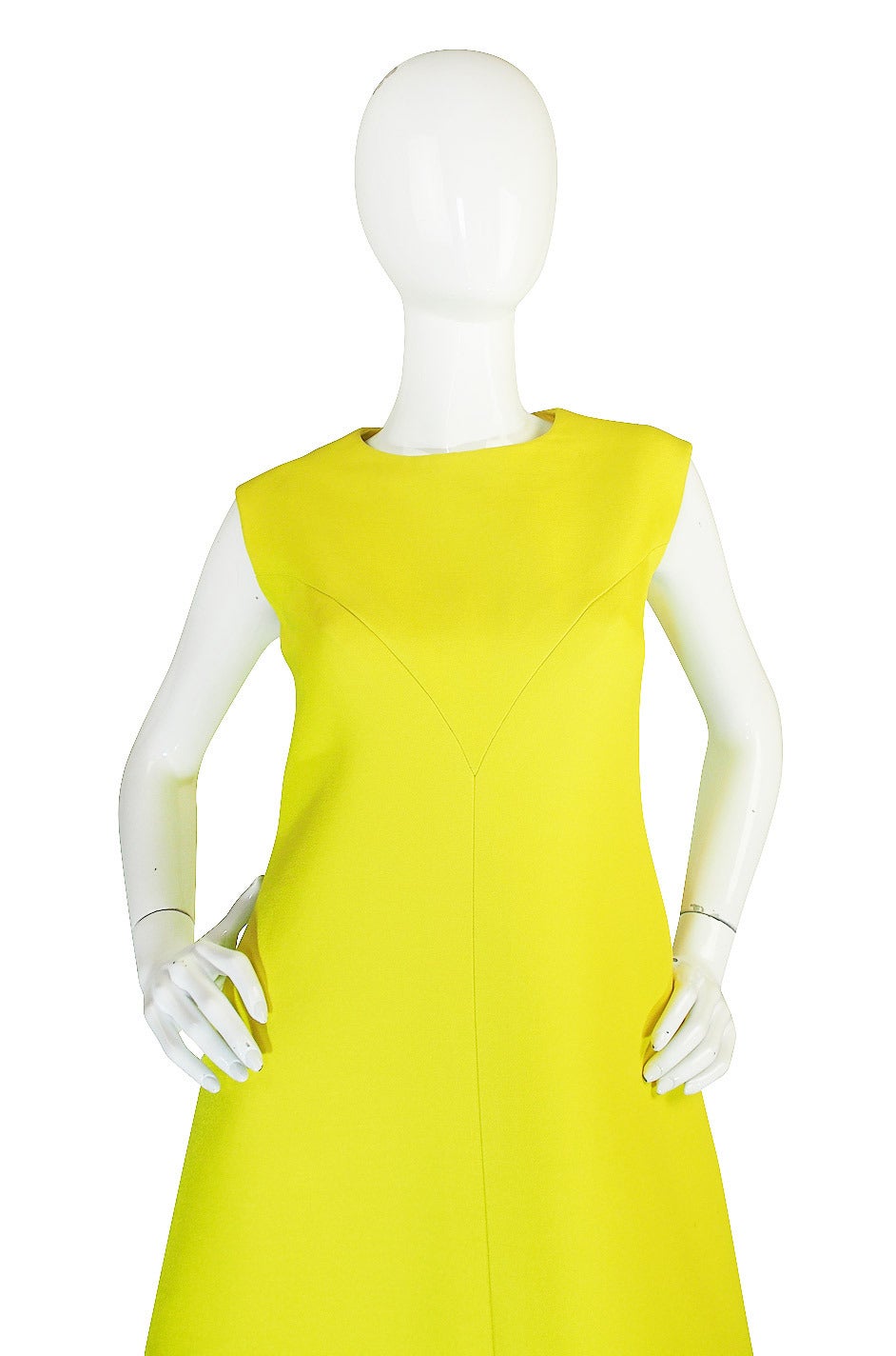 Women's Rare 1960s Custom Sculptural Yellow Givenchy Gown