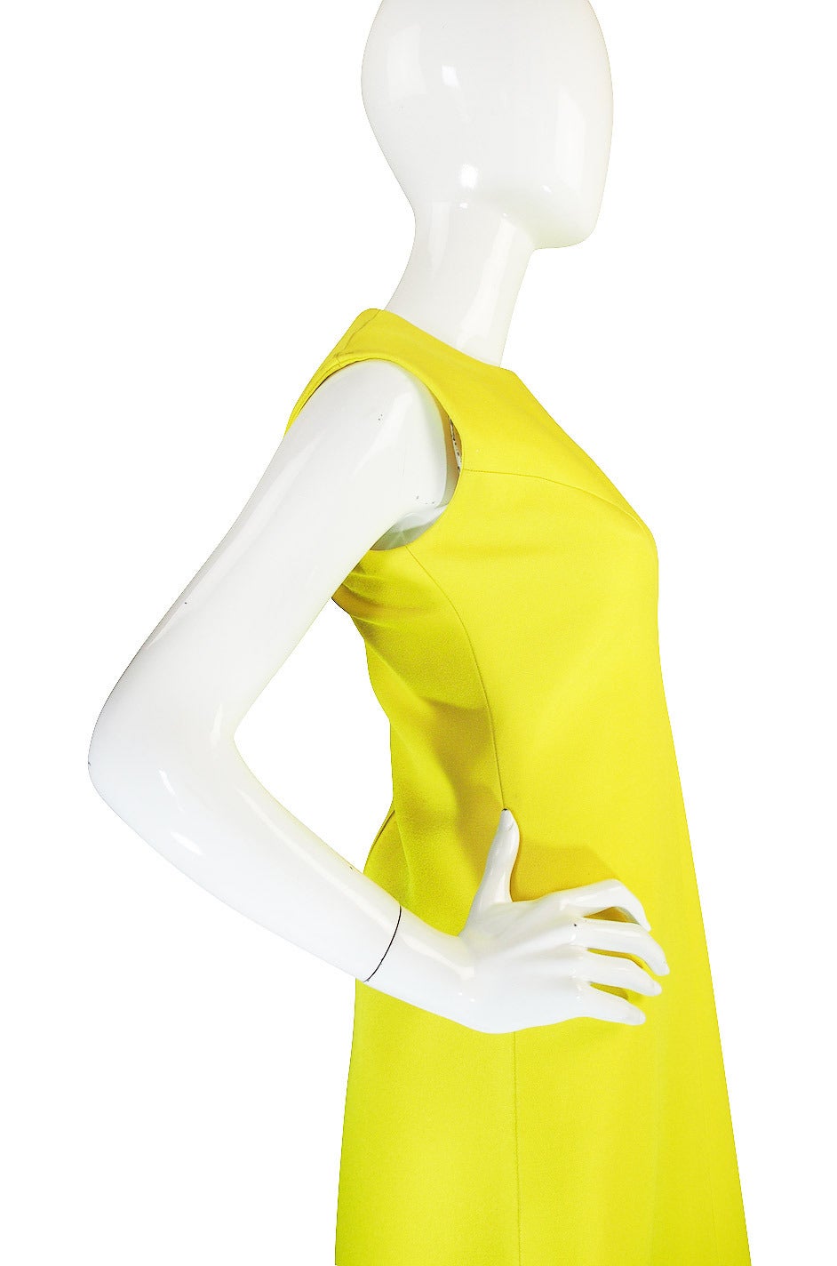 Rare 1960s Custom Sculptural Yellow Givenchy Gown 2