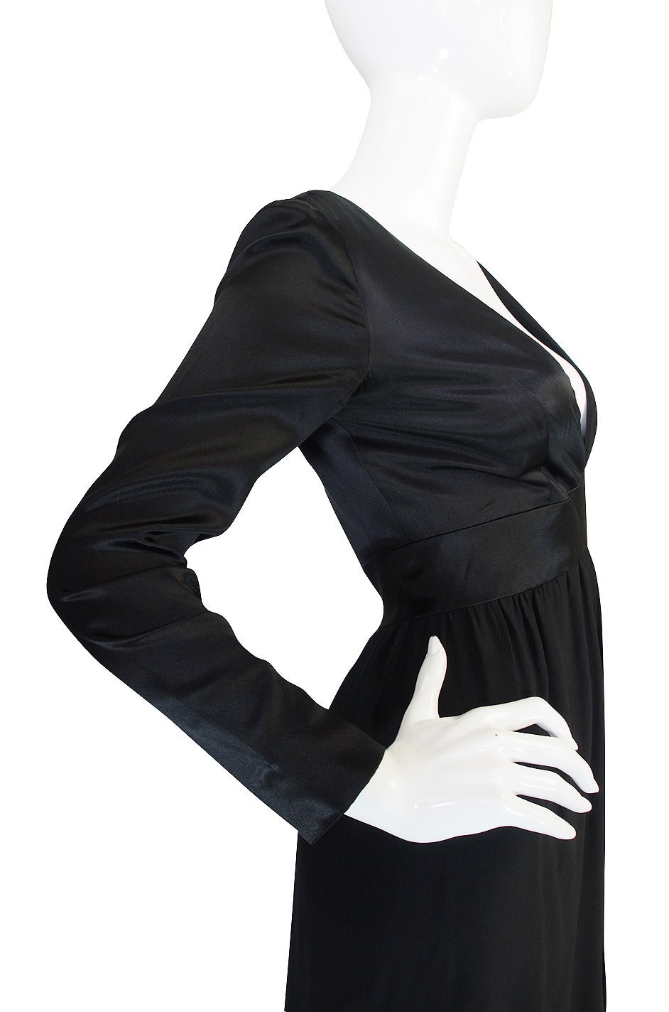 c1966 Black Silk Emilio Pucci Plunged Jumpsuit 2