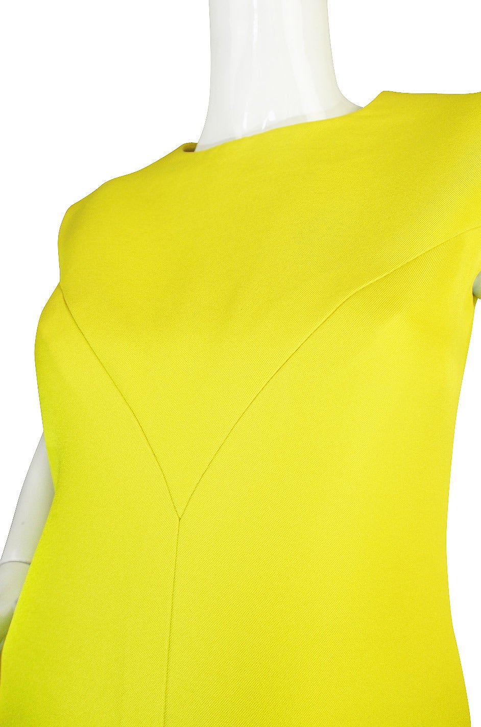 Rare 1960s Custom Sculptural Yellow Givenchy Gown 3