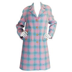 96A Pastel Runway Chanel Coat w Cabochon Buttons 8