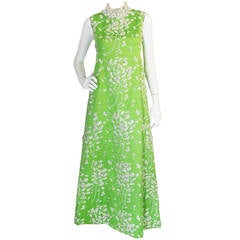 1960s Bead & Pearl Encrusted George Halley Gown