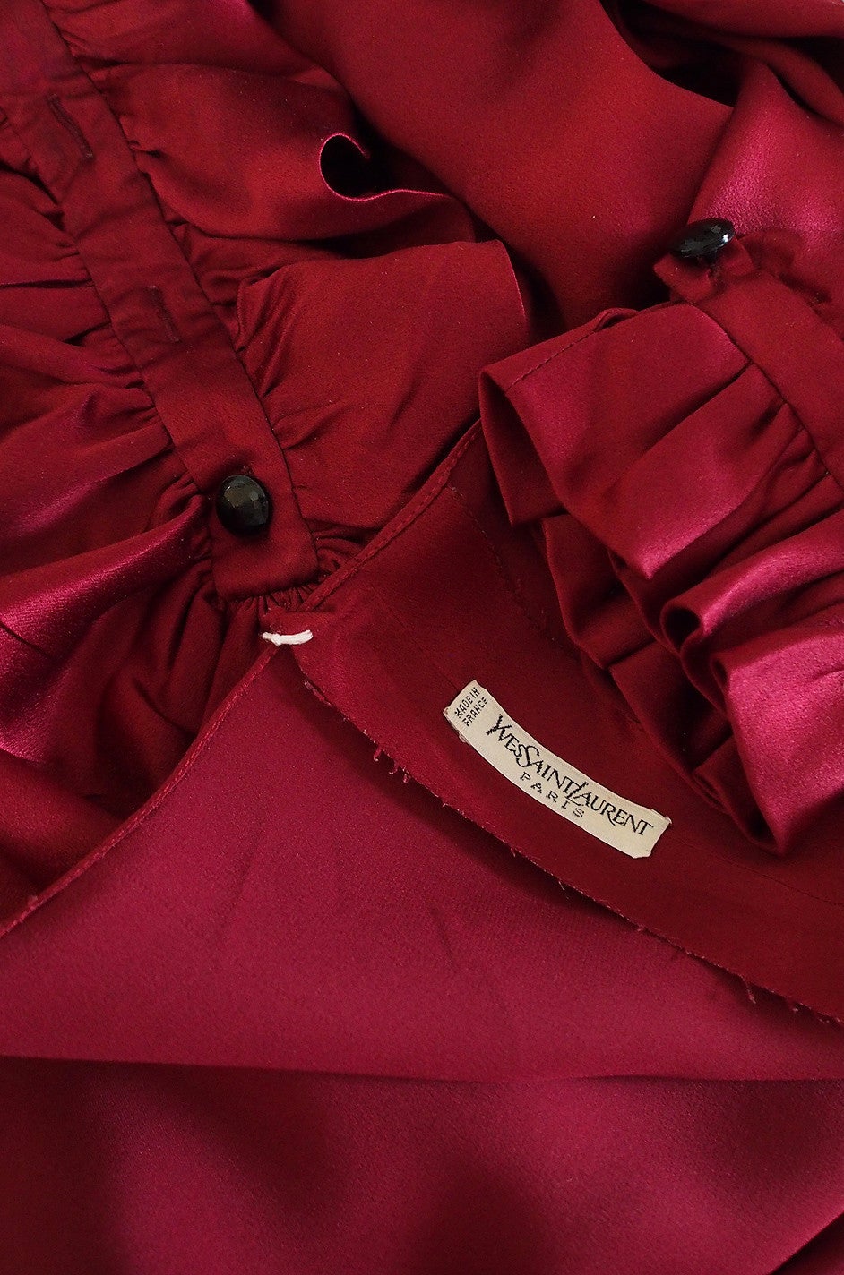1979 Haute Couture Silk Yves Saint Laurent Top 2