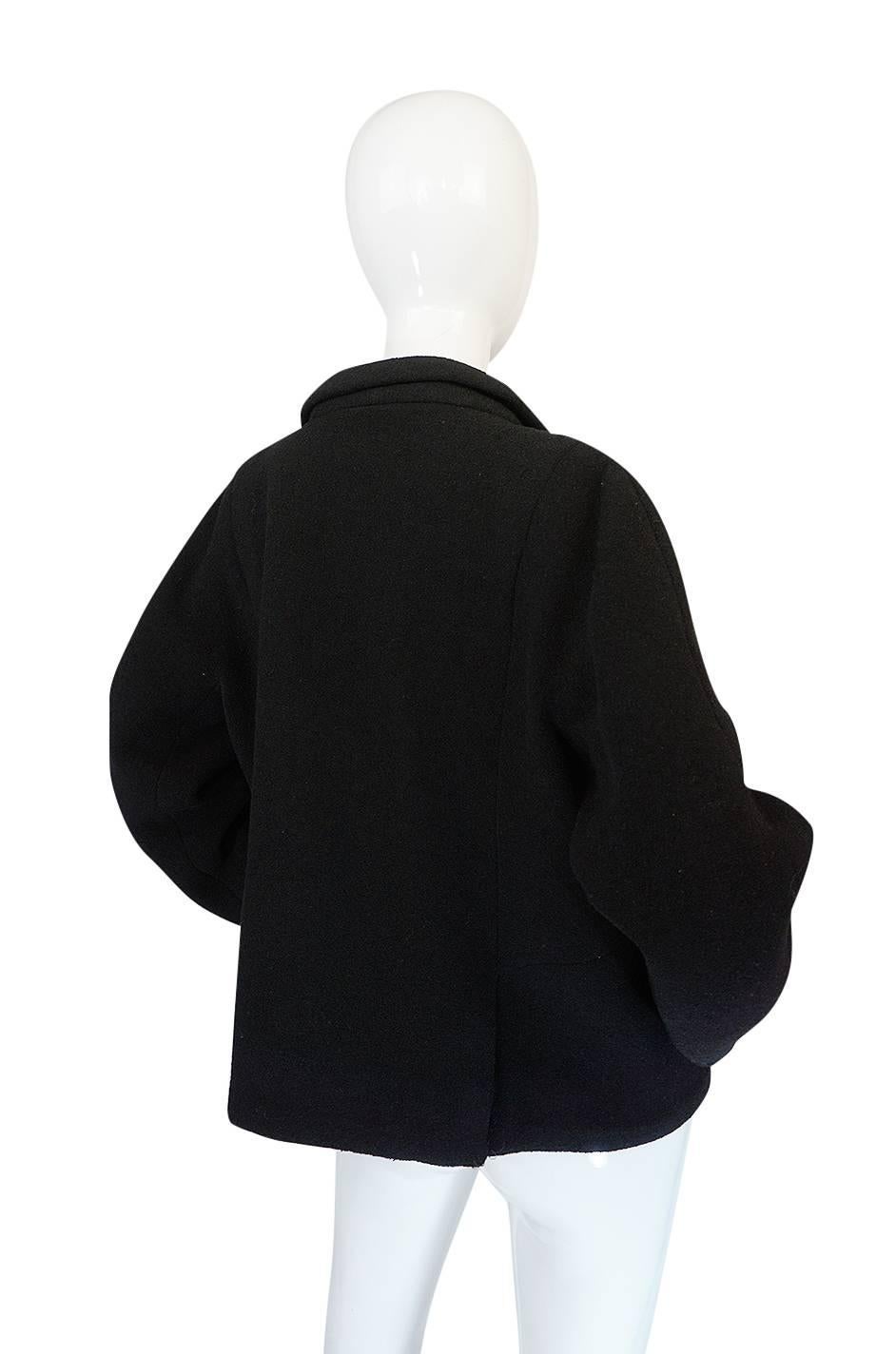 Women's 1950s Numbered Haute Couture Black Balenciaga Jacket