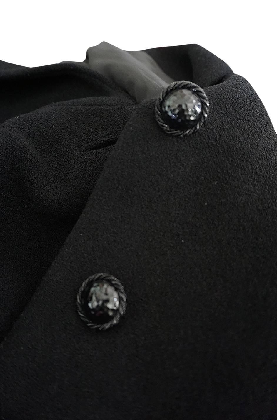 1950s Numbered Haute Couture Black Balenciaga Jacket 1