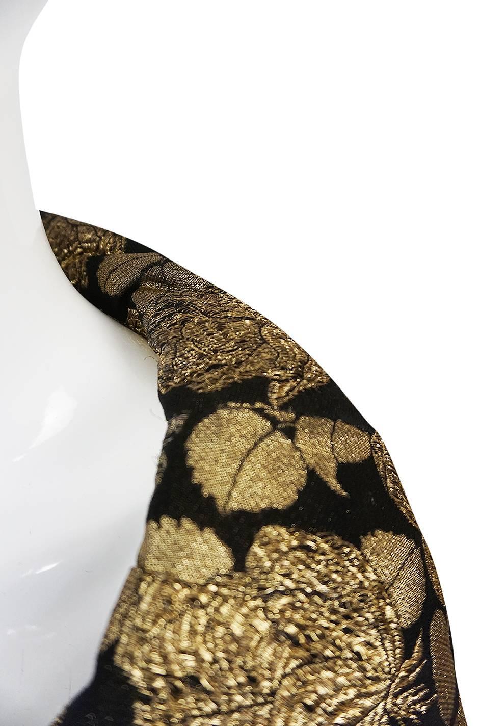 1950s Rich Gold Thread Silk Brocade 