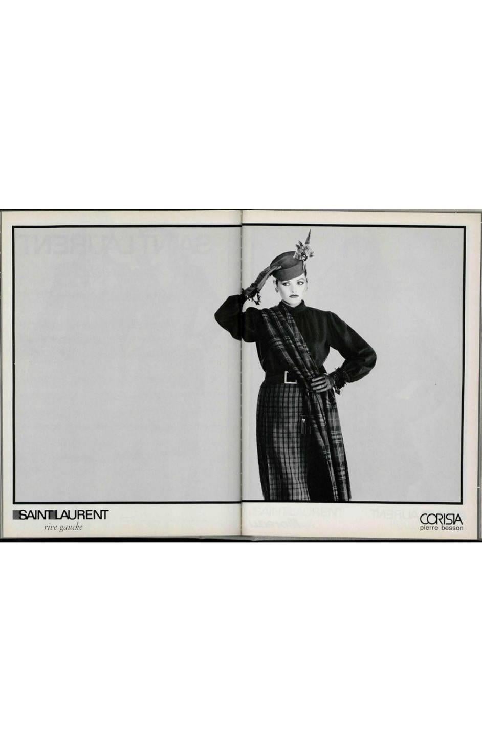 1979 Haute Couture Plaid Silk Yves Saint Laurent Top 3