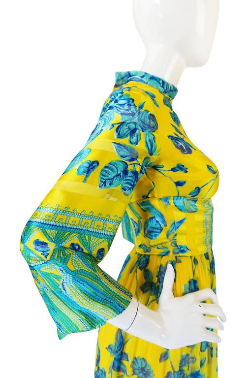 1960s Frog Knot Oscar de la Renta Silk Kimono Dress at 1stDibs