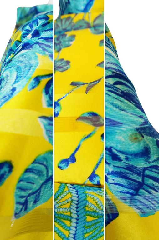 1960s Frog Knot Oscar de la Renta Silk Kimono Dress at 1stDibs