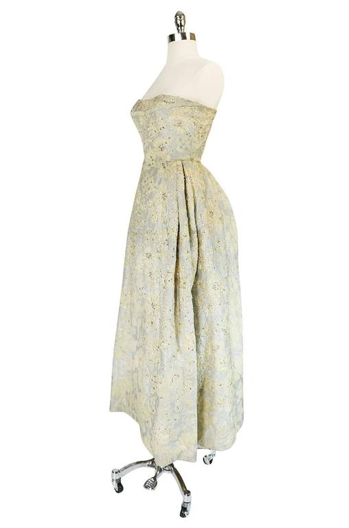 c.1953 Christian Dior Couture Silver and Sequin Fantasy Gown at 1stDibs ...